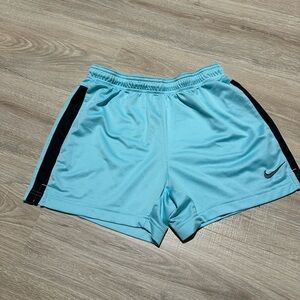 Light Blue Nike Athletic Shorts with Black Stripe size Small